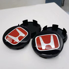 4pc Jdm Red H Wheel Center Caps Hubs Cover Cap 69mm 2 72  For Honda Civic Accord
