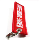 Remove Before Flight  Backpack Pendant Key Ring Woven Special Luggage Label Red