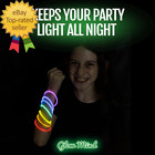 100 Ultra Bright Glow Sticks Bulk Party Pack - Glow In The Dark Party Supplies P
