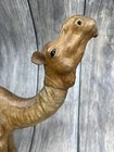 Leather Wrapped Camel Figurine statue Large 15  X 15  Excellent Patina   Design