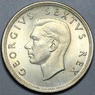 1952 South Africa 5 Shillings Unc George Vi Cape Town Ship Coin  24122501r 