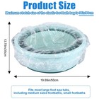 Mowouhn 25pcs Transparent Pedicure Liners Disposable With Elastic Band Clear