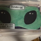 The Cr  me Shop A-sleepy Alien Plush Sleep Mask Green black One Size Fits Most