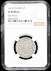 Poland 1625 King Sigismund Iii  Silver 6 Groschen 6g Coin 1587-1632 Ad  Ngc Vf