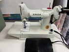 Vtg 1968 Singer Featherweight 221k Celery With Case And Manual Great Britain