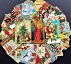 Box Of 24 Small Punch Studio Christmas Cards Blank Note Assorted Diecut Ephemera