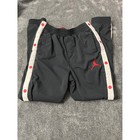 Kids Jordan Track Pants Bundle Black Snap Tear Away Joggers Size Large 12-13y