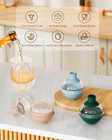 Large Ice Ball Molds For Whiskey   Cocktails With Funnel Lid - Big Sphere Ice Cu