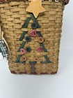 Vtg Primitive Christmas Tree Woven Basket