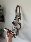 Nice Looking Vintage Leather   Silver Showmanship Halter Horse Sz Fancy Details