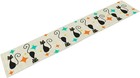 Mid Century Cat Table Runner  Black Cat 1950s 1960s Modern Art Colorful Minimali