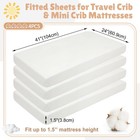 4 Pack 100  Organic Cotton Crib Fitted Sheet For Travel Baby Boy Girl Crib Li   