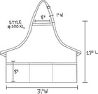 Daystar Aprons 1 Style 200xl Three Pocket Bib Apron   Made In Usa