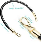 2 Pcs 52cm 20 Inch Replacement Braided Purse Straps Pu Leather Handbag Handles W