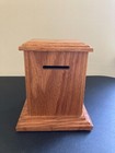Vintage Handcrafted Wooden Post Office Box Lock Box Coin Bank Combination Lock