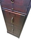 Antique Tiger Oak Quartersawn Globe Victorian Fold  Drawer File Cabinet Office