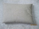 Vintage Blue   White Striped Ticking Feather Pillow Down Farmhouse Homestead