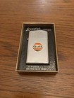 Nos 1976 Gulf Gas   Oil Zippo Slim Lighter  in Original Box And Papers 