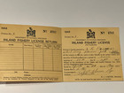 Newfoundland Vintage 1940s Fishing License St  John s