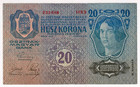 1913 Austria 20 Kronen 233446 Paper Money Banknotes Currency