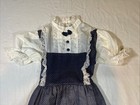 Vintage Prairie Or Cottagecore Girls Dress With Lace And Ruffles Size 4