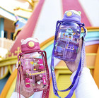 1pc Kids Water Bottle Sippy Cup With Straw Handle Portable Drink Cup - New