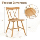 Dining Chairs Set Of 4 Farmhouse Kitchen Chair W  Rubber Wood Frame 