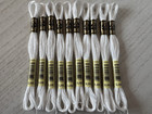 Dmc Cotton Embroidery Floss Thread lot Of 10 Skeins white 117-blanc
