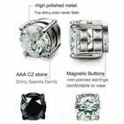 Titanium Steel Magnetic Stud Earrings 6mm 8mm For Women Men Non-piercing Clip On