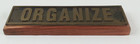 Reminder To Organize New Heavy Duty Brass Cast Metal Wood Back Wall Plaque Sign