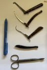  Antique Surgical Folding Scalpel Set Case Civil War Era Medical Rare Turtle 