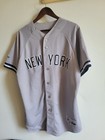 Vintage New York Yankees Majestic Baseball Mlb Jersey Blank Mens L Gray
