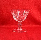 Vintage Set Of 6 Etched Crystal Cocktail Bar Glasses- 4  W X 4 3 8  T- Mcm Style