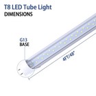 Trlife 4ft T8 Led Tube Light 28w 6000k 3360 Lumens Dual Row Clear Cover 25 Pack