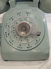 Vintage Western Electric Blue Green Rotary Dial Desk Table Phone Bell System 