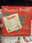 Vintage Christmas Paper Napkins With Box 19 Count Christmas Carols Design