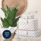 Itzy Ritzy Pack Like A Boss Packing Cubes - Taupe Checkerboard
