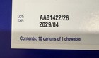 Flea   Tick Chewable Dogs 33-66 Lbs  10 Months 