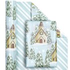 Reversible Christmas Wrapping Paper - Mini Roll - 17 Inch X 33 Feet - Silver    