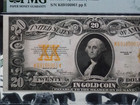 1922  20 Gold Certificate Large Note Fr 1187 Pmg Vf30 Epq  001 Very Fine Ecc c