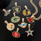 Gem Chain Necklace Nfl Football Teams Pendant  select Your Team  Fan Jewelry
