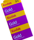 Kodak Gold 200 Iso 35mm Color Negative Film New Fresh  3-pack 36 Exp Per Roll