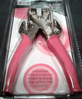 We R Memory Keepers Crop-a-dile Eyelet Setter Hole Punch Pink Handle New