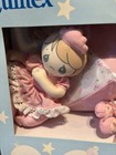 Nib 2001 Quiltex Precious Moments Baby Girl Crib Musical Mobile Vtg Floral Pink