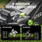 Deli Steelite 42v 15   Cordless Dethatcher And Scarifier With 2x4 0ah Batteries