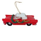 Santa s Best Red Ford Thunderbird Christmas Ornament Vtg Santa 1992