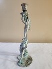 Vintage  Bronze Brass Acrobatic Frogs Candelabra Candle Holder Whimsical Statue 