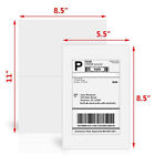 1000 Shipping Labels 8 5 X 5 5 Half Sheets Blank Self Adhesive 2 Per Sheet Usa