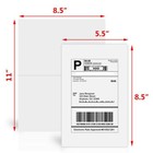 50-20000 Shipping Labels 8 5  X 5 5  Half Sheets Blank Self Adhesive 2 Per Sheet