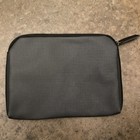 Tumi For Delta Small Zip Pouch Soft Sided Travel Case Toiletry Bag Black Grey